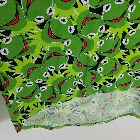 {LuLaRoe} X Disney "The Muppets" Kermit the Front Print Irma Tunic Top - Picture 7 of 10